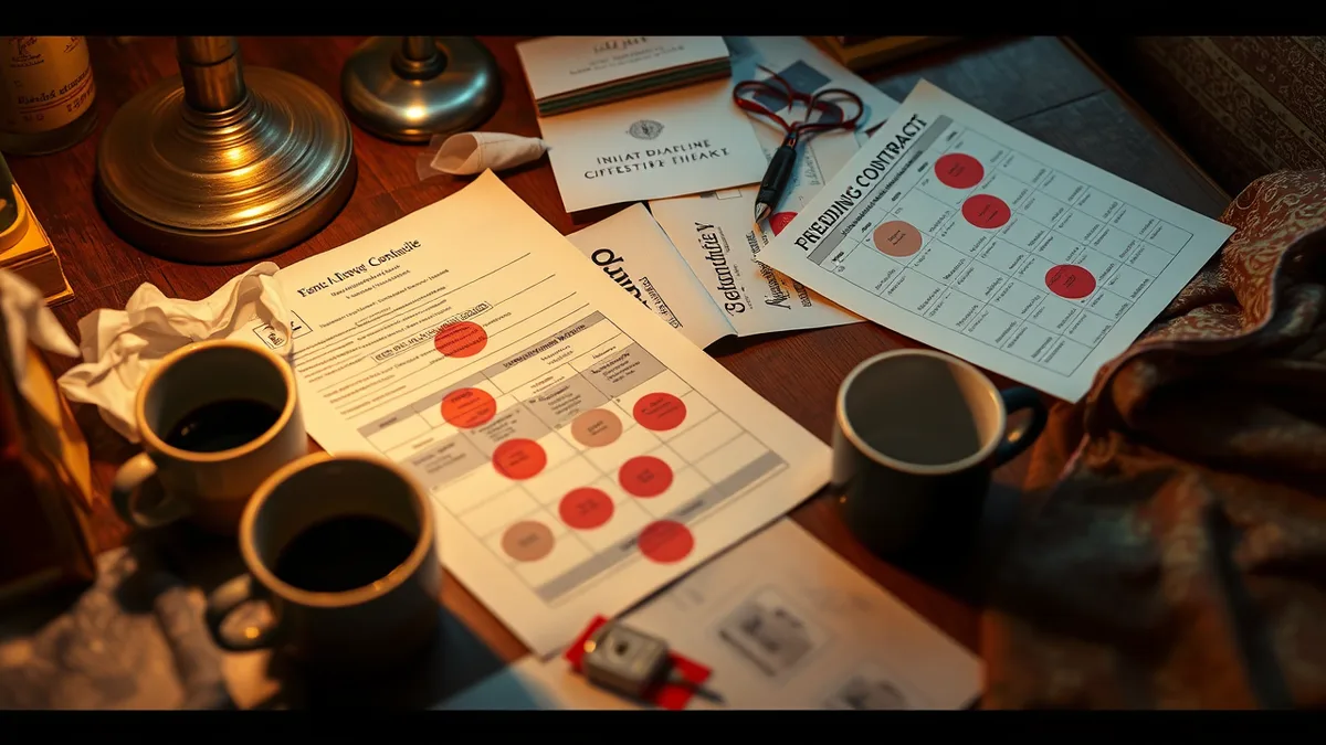 Chaotic Indian wedding planning desk showing common pitfalls and missed deadlines
