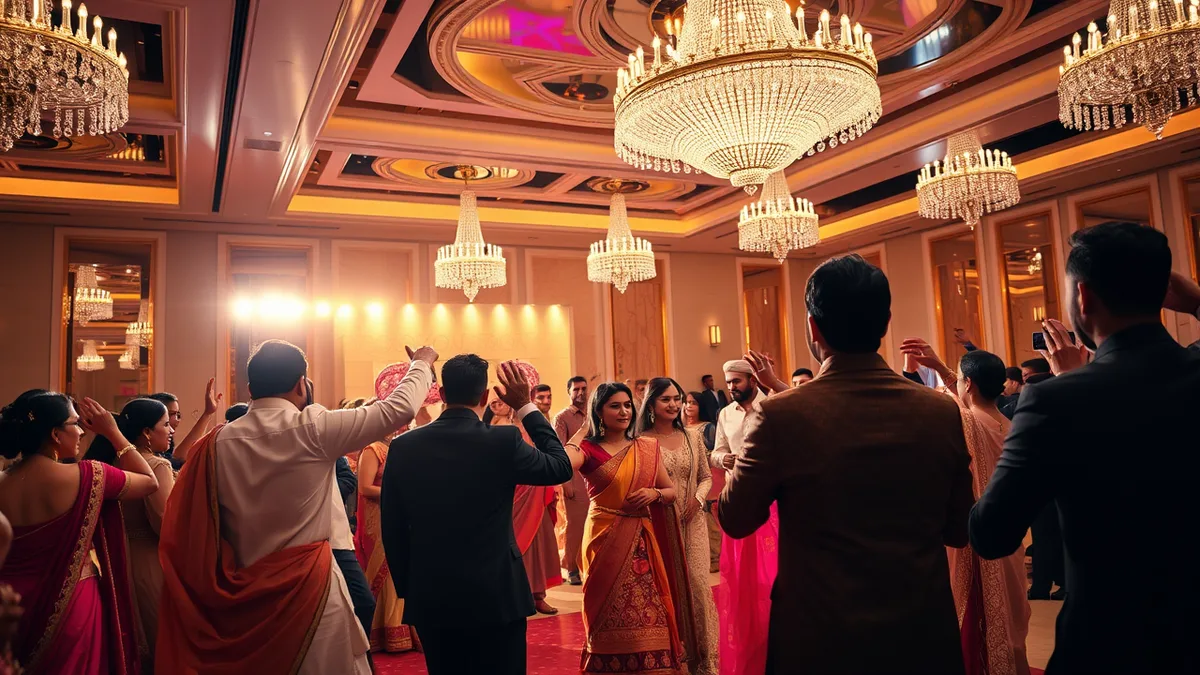 Lavish Indian sangeet night at a Dubai luxury hotel ballroom