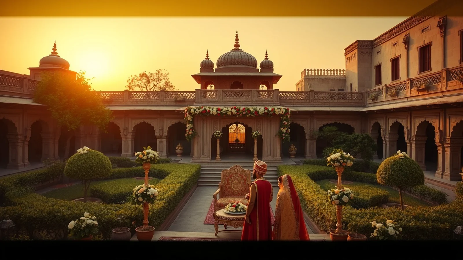 Ajit Bhawan Jodhpur heritage palace wedding with carved sandstone and gardens