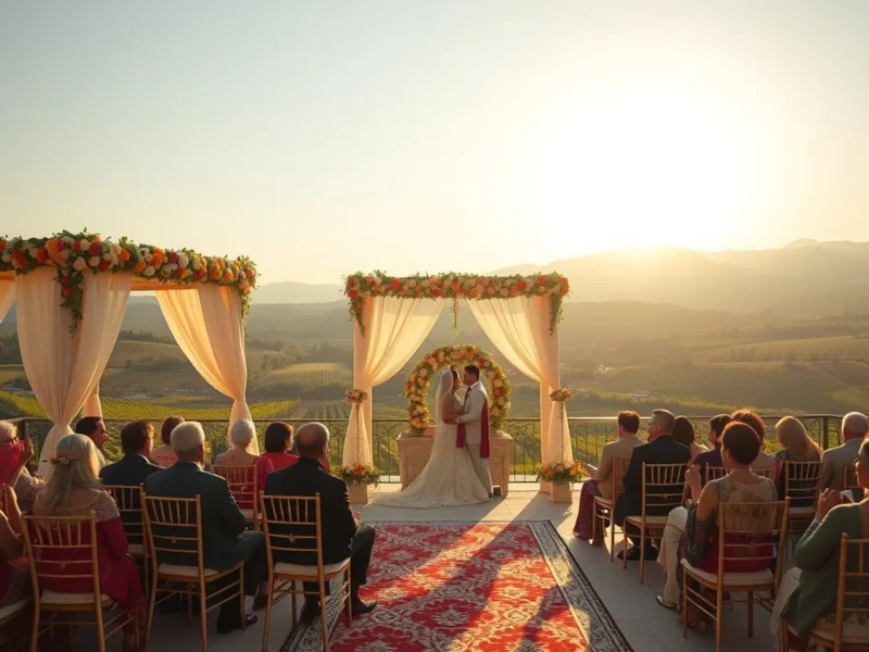Luxury Indian wedding at a Kakheti wine-country estate in Georgia at golden hour