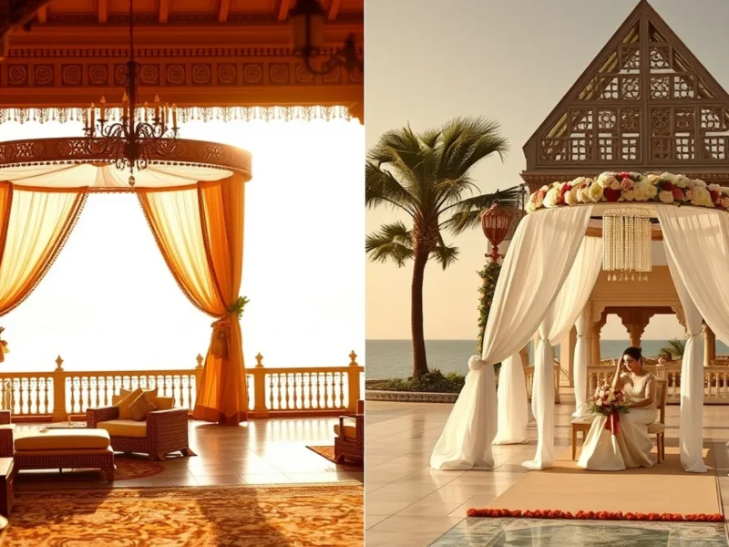 Indian palace destination wedding vs international villa wedding comparison