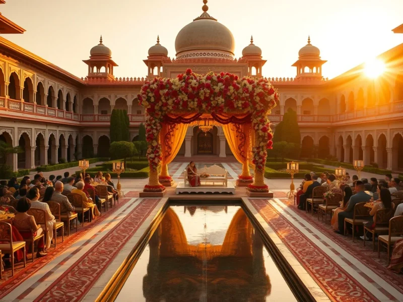 ITC Mughal Agra Mughal-garden wedding near the Taj Mahal