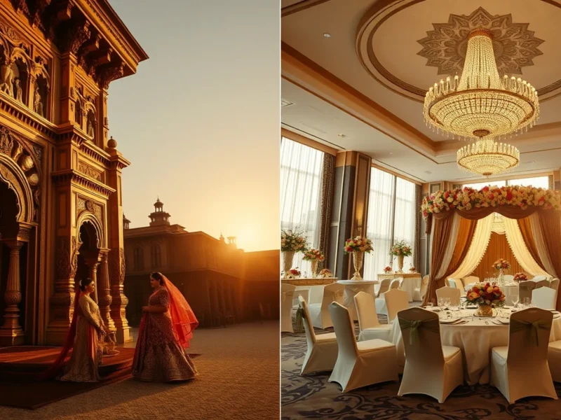 Heritage palace wedding vs modern five-star hotel ballroom wedding comparison