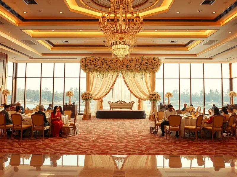 Luxury Indian wedding at Park Hyatt Hyderabad in Banjara Hills at golden hour