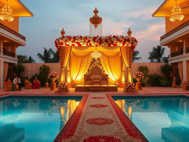 Luxury Indian wedding at Taj Deccan Hyderabad in Banjara Hills at golden hour
