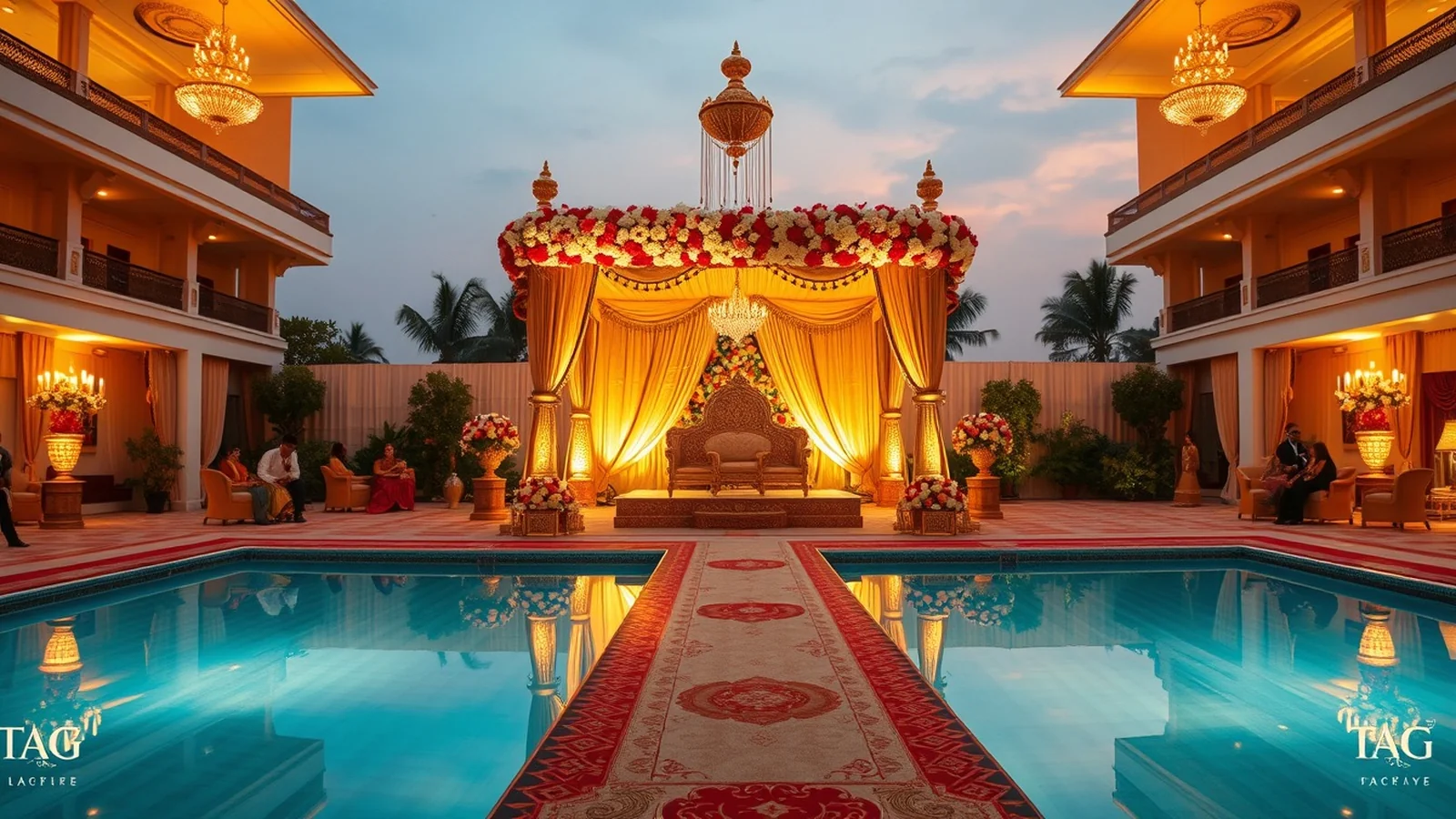 Luxury Indian wedding at Taj Deccan Hyderabad in Banjara Hills at golden hour