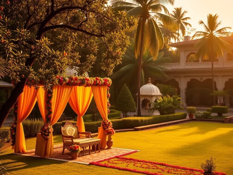 Taj West End Bengaluru heritage garden wedding with floral mandap