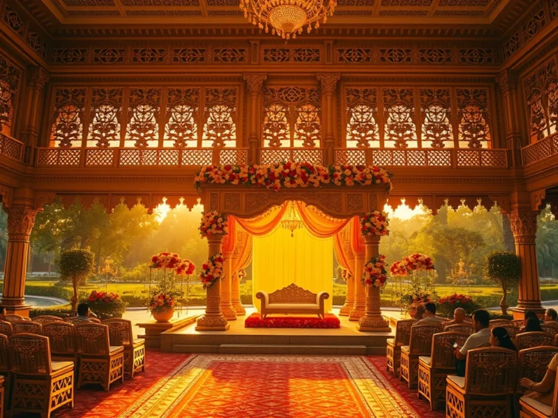 The Leela Palace Bengaluru Royal Mysore style palace wedding with gardens
