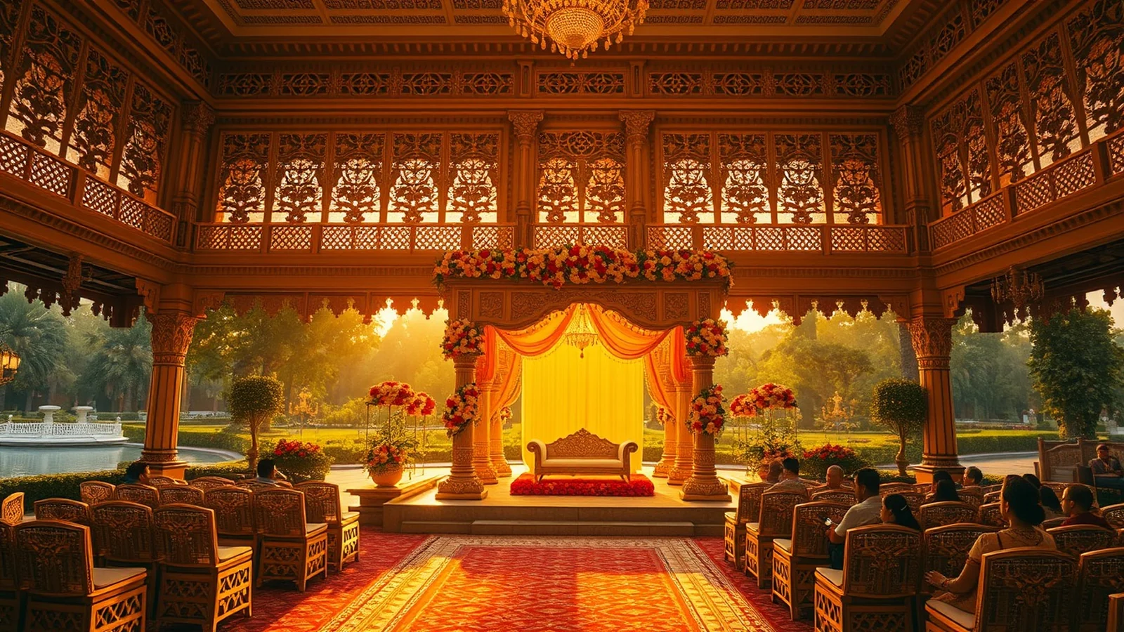 The Leela Palace Bengaluru Royal Mysore style palace wedding with gardens