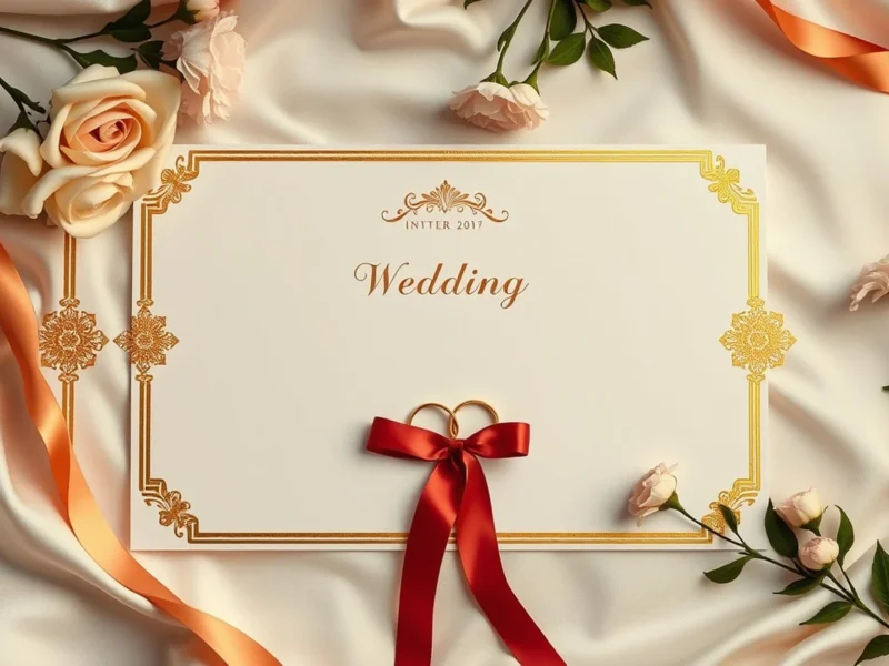 Elegant Indian wedding invitation flat lay on ivory silk with gold-foil borders, fresh flowers and rings