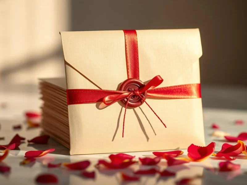 An Indian wedding save the date and invitation card flat lay with a wax seal and petals