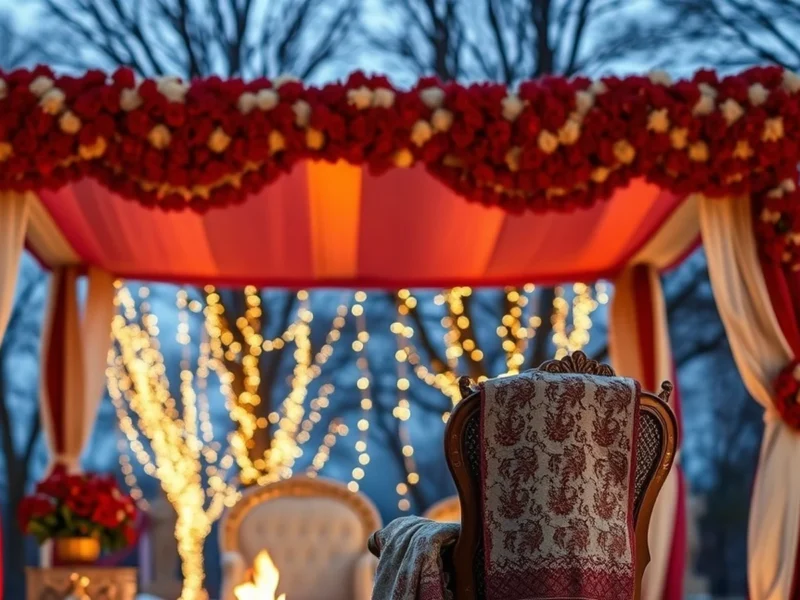 Wedding decor for a December 2026 wedding, for the December 2026 marriage dates guide