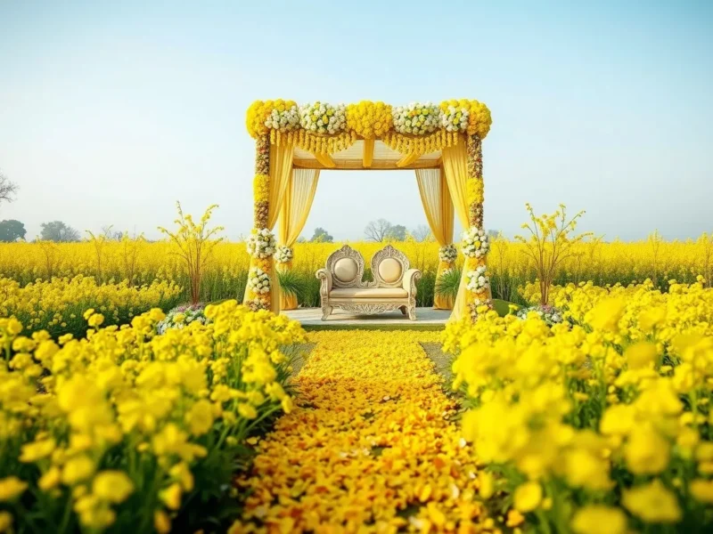 Wedding decor for a February 2027 wedding, for the February 2027 marriage dates guide