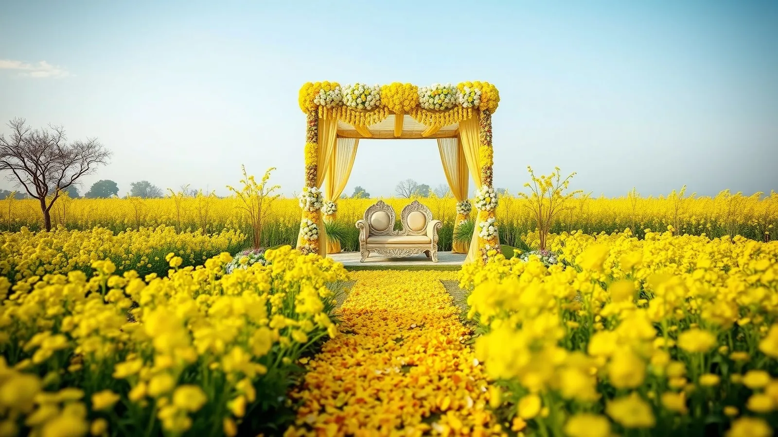 Wedding decor for a February 2027 wedding, for the February 2027 marriage dates guide